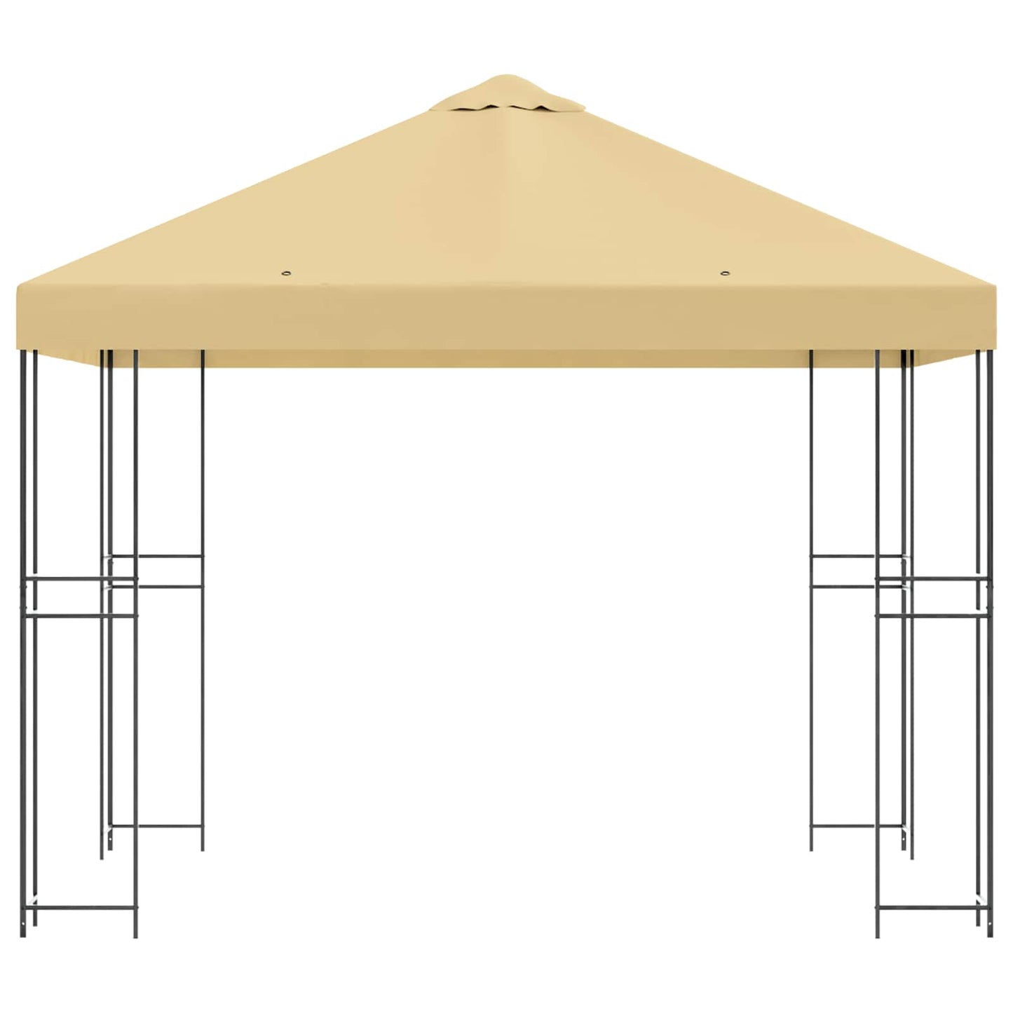 Gazebo 3 x 3 m Cream Polyester and Steel 190 gsm