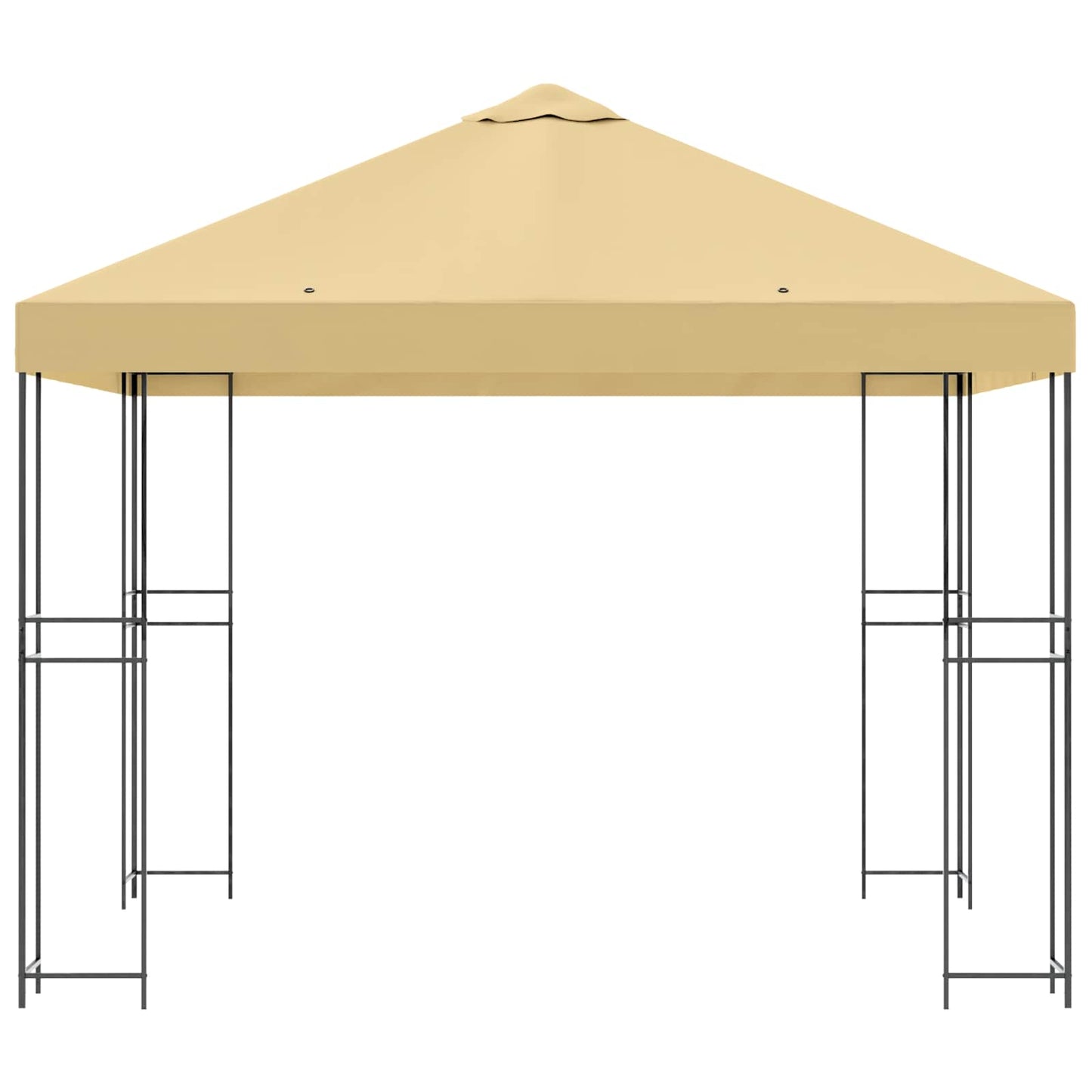Gazebo 3 x 3 m Cream Polyester and Steel 190 gsm