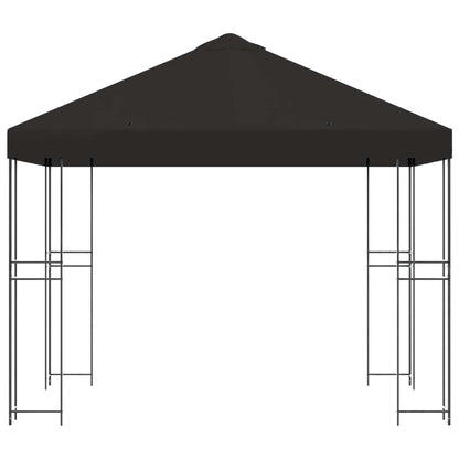 Gazebo 3 x 3 m Anthracite Polyester and Steel 190 gsm