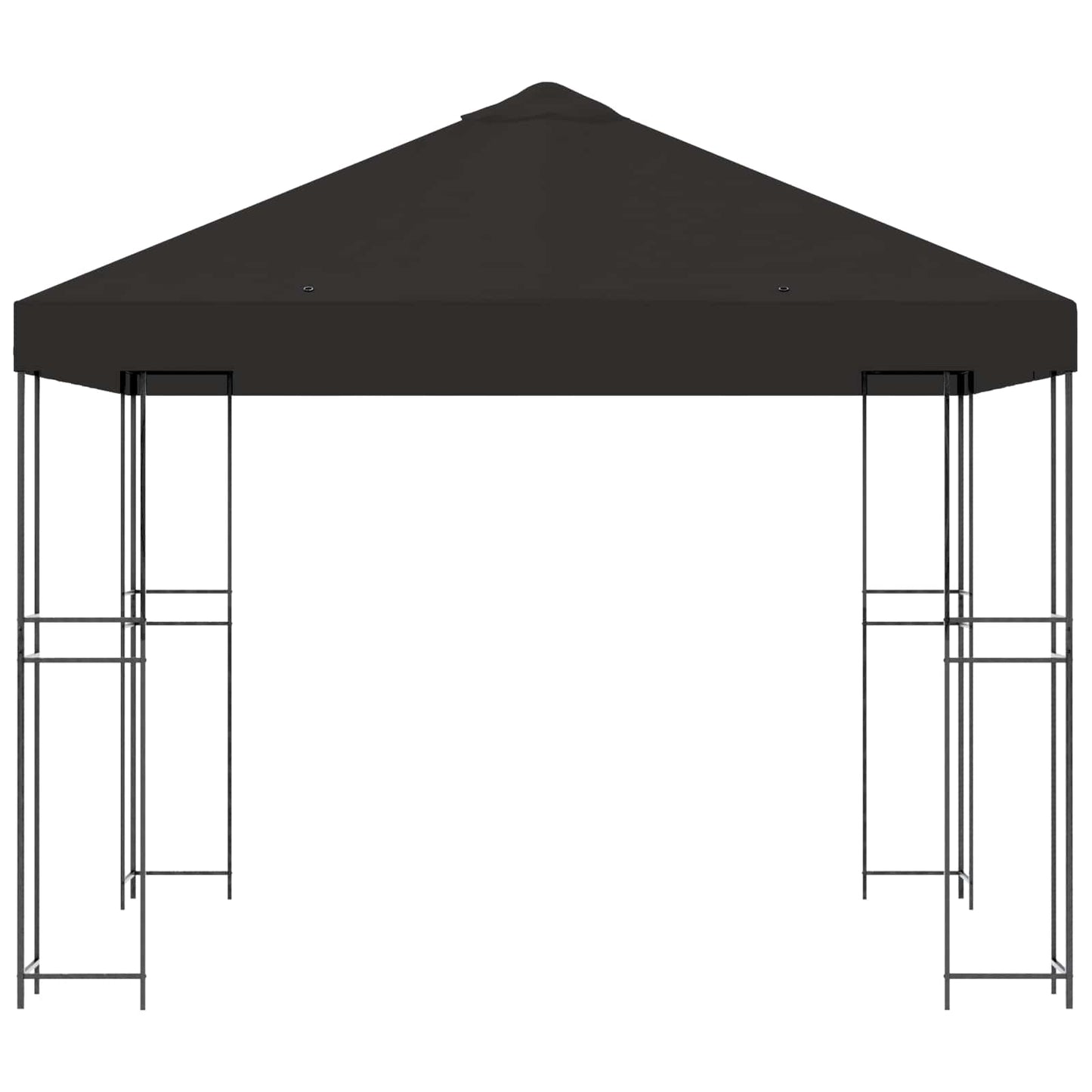Gazebo 3 x 3 m Anthracite Polyester and Steel 190 gsm