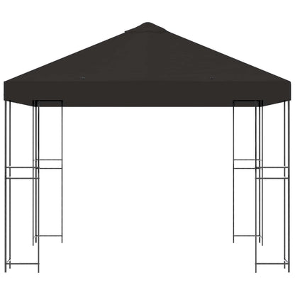 Gazebo 3 x 3 m Anthracite Polyester and Steel 190 gsm
