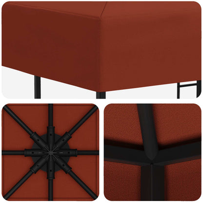 Gazebo 3 x 3 m Terracotta Polyester and Steel 190 gsm