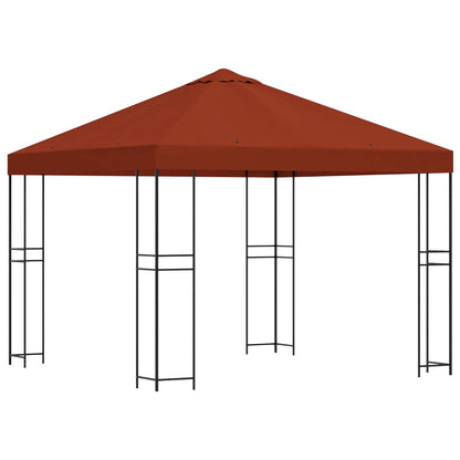 Gazebo 3 x 3 m Terracotta Polyester and Steel 190 gsm