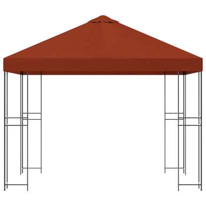 Gazebo 3 x 3 m Terracotta Polyester and Steel 190 gsm