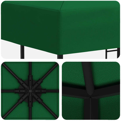 Gazebo 3 x 3 m Green Polyester and Steel 190 gsm