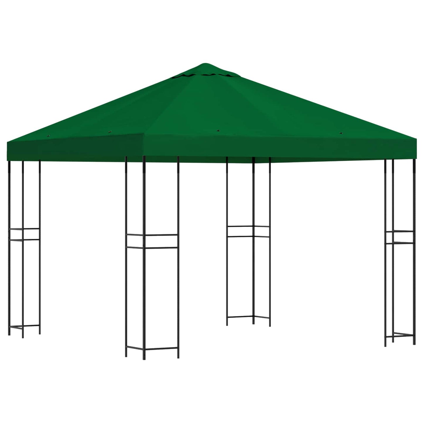 Gazebo 3 x 3 m Green Polyester and Steel 190 gsm