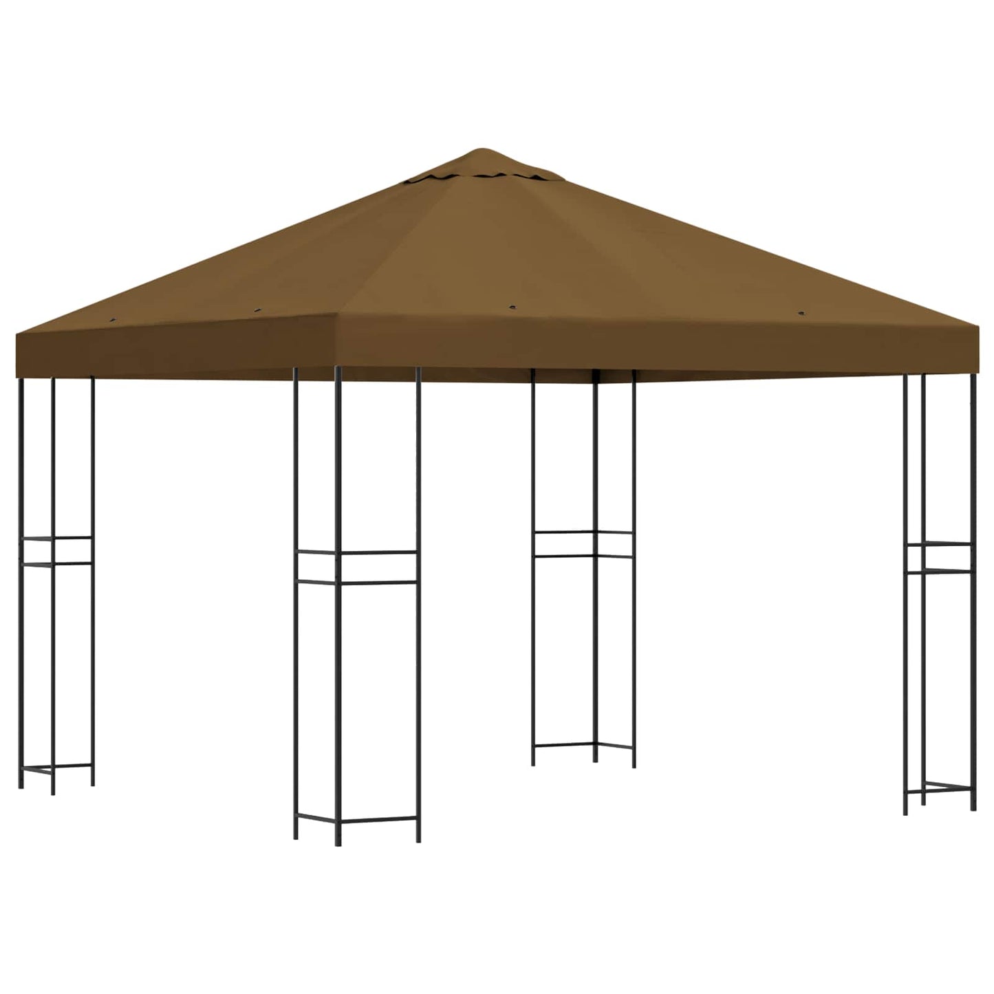 Gazebo 3 x 3 m Taupe Polyester and Steel 190 gsm