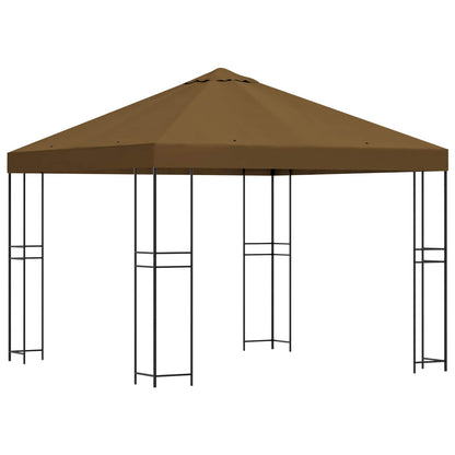 Gazebo 3 x 3 m Taupe Polyester and Steel 190 gsm