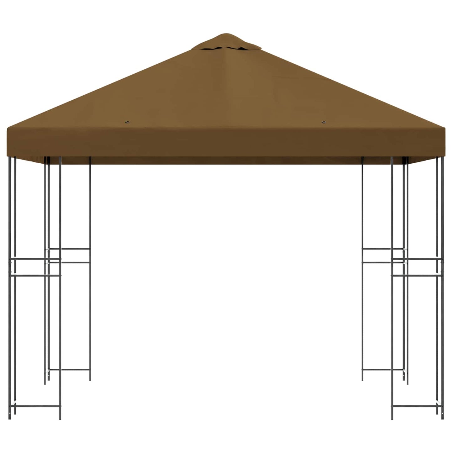 Gazebo 3 x 3 m Taupe Polyester and Steel 190 gsm