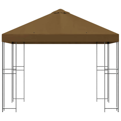 Gazebo 3 x 3 m Taupe Polyester and Steel 190 gsm