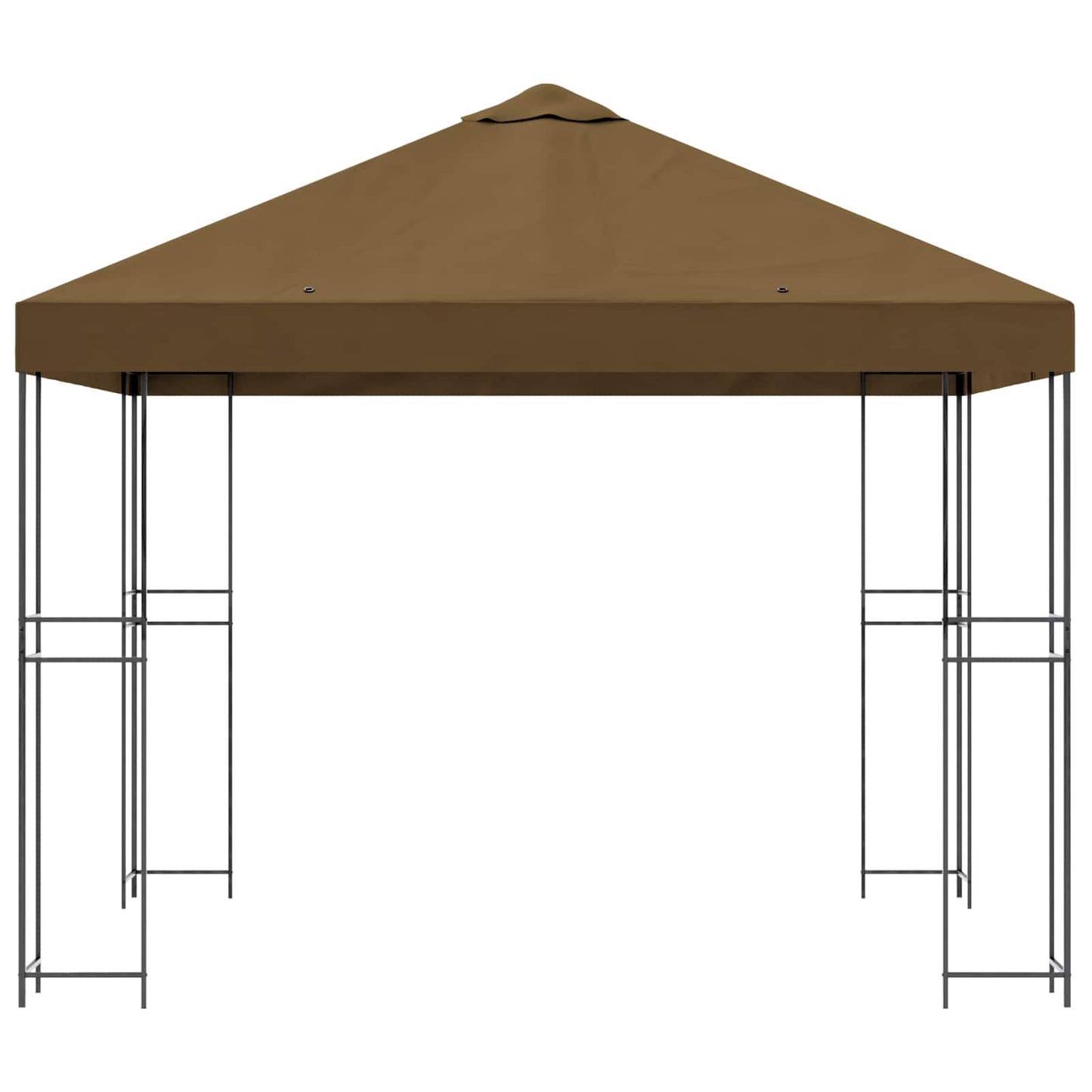 Gazebo 3 x 3 m Taupe Polyester and Steel 190 gsm