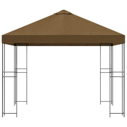 Gazebo 3 x 3 m Taupe Polyester and Steel 190 gsm