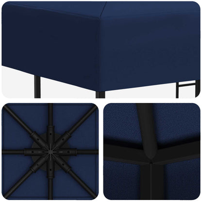 Gazebo 3 x 3 m Blue Polyester and Steel 190 gsm
