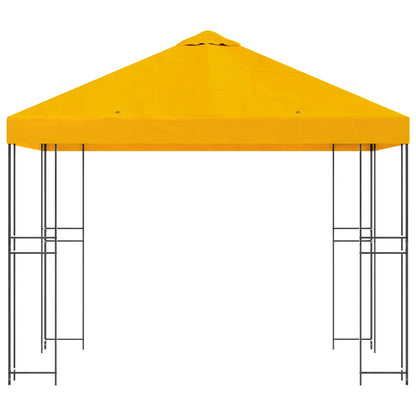 Gazebo 3 x 3 m Yellow Polyester and Steel 190 gsm