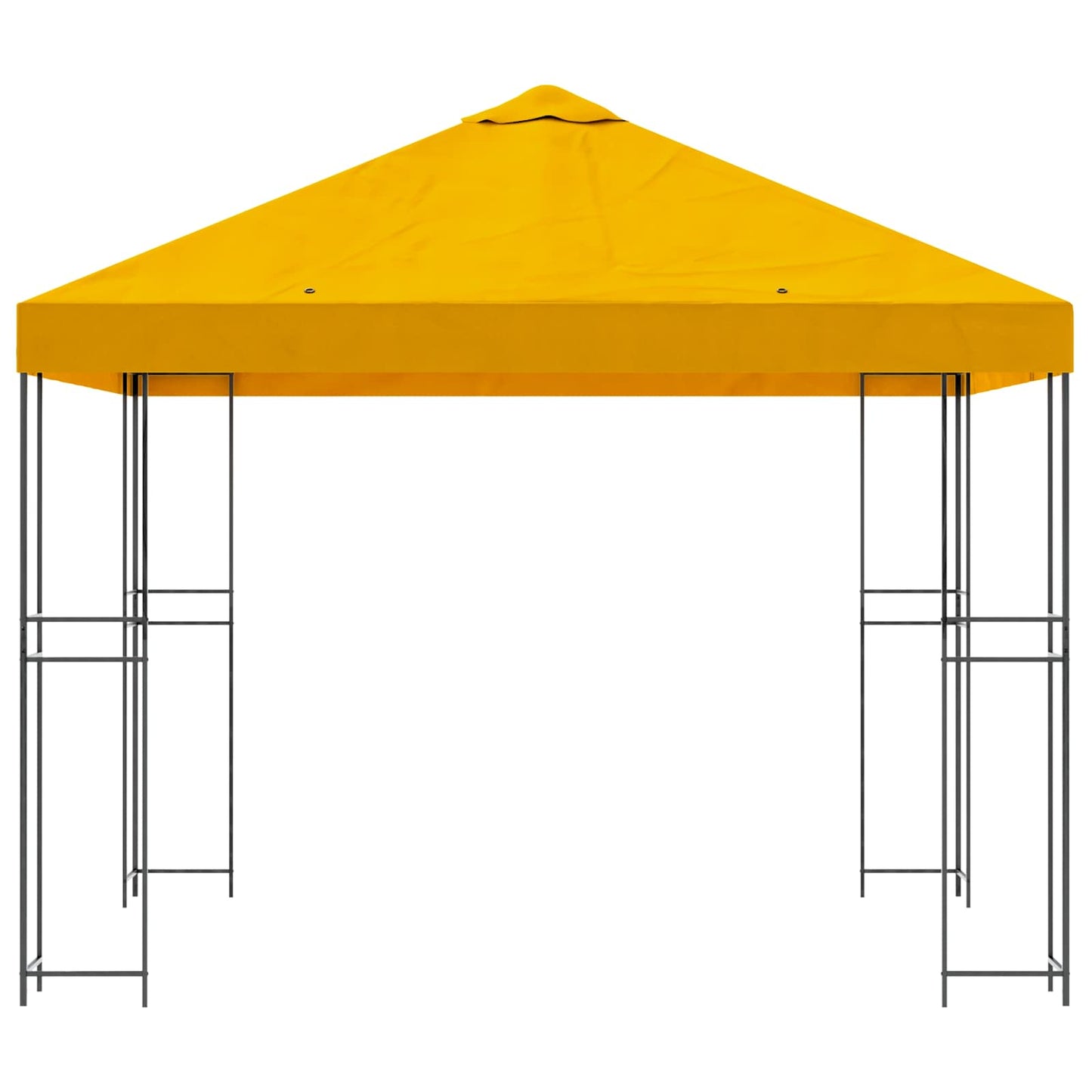 Gazebo 3 x 3 m Yellow Polyester and Steel 190 gsm