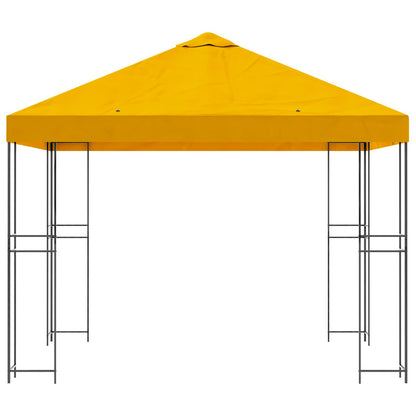 Gazebo 3 x 3 m Yellow Polyester and Steel 190 gsm