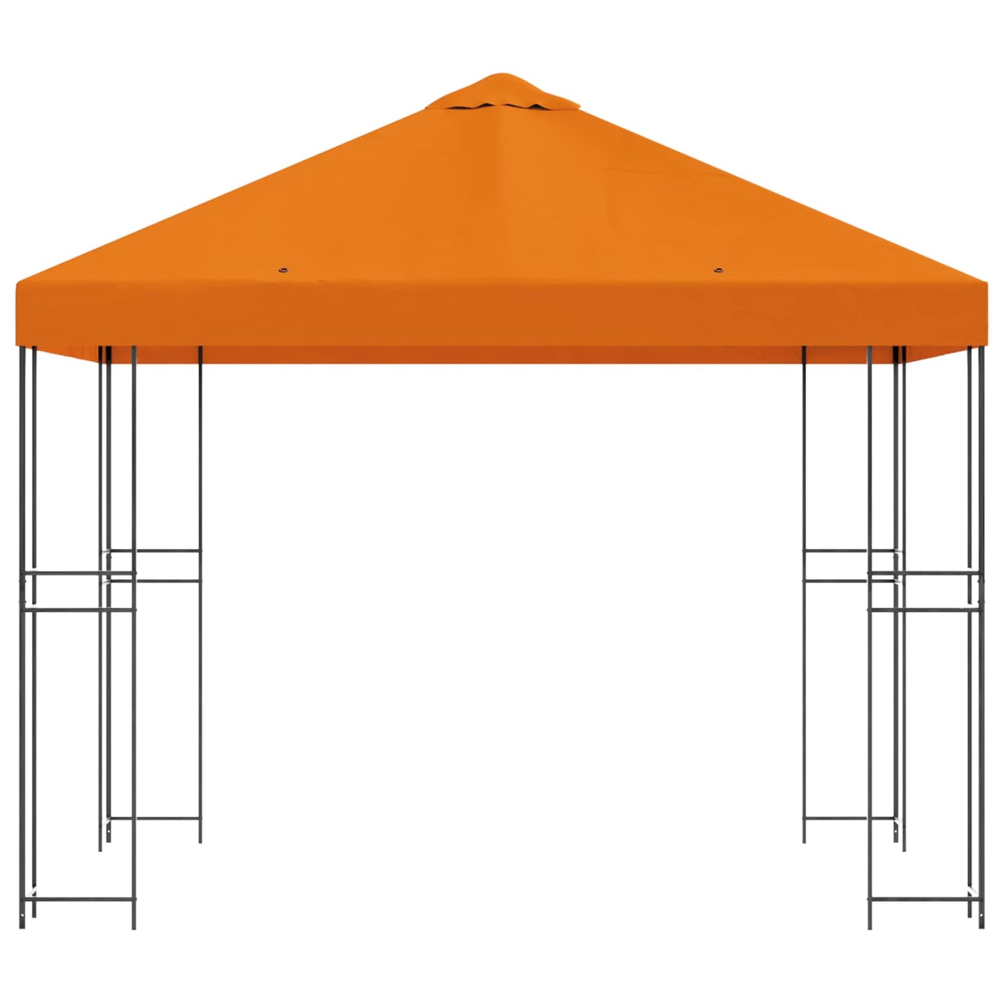 Gazebo 3 x 3 m Orange Polyester and Steel 190 gsm