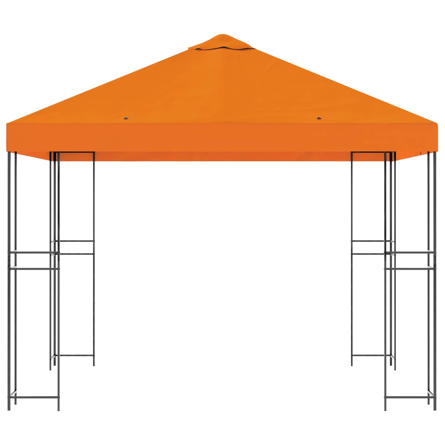 Gazebo 3 x 3 m Orange Polyester and Steel 190 gsm