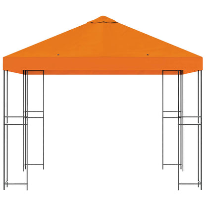 Gazebo 3 x 3 m Orange Polyester and Steel 190 gsm