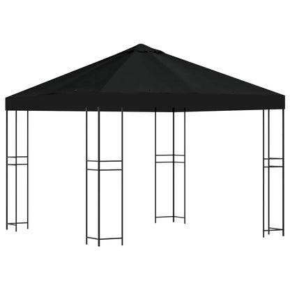 Gazebo 3 x 3 m Black Polyester and Steel 190 gsm