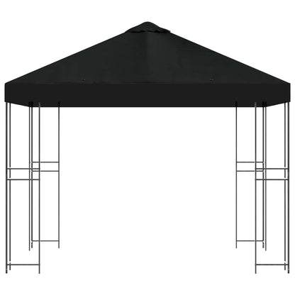 Gazebo 3 x 3 m Black Polyester and Steel 190 gsm