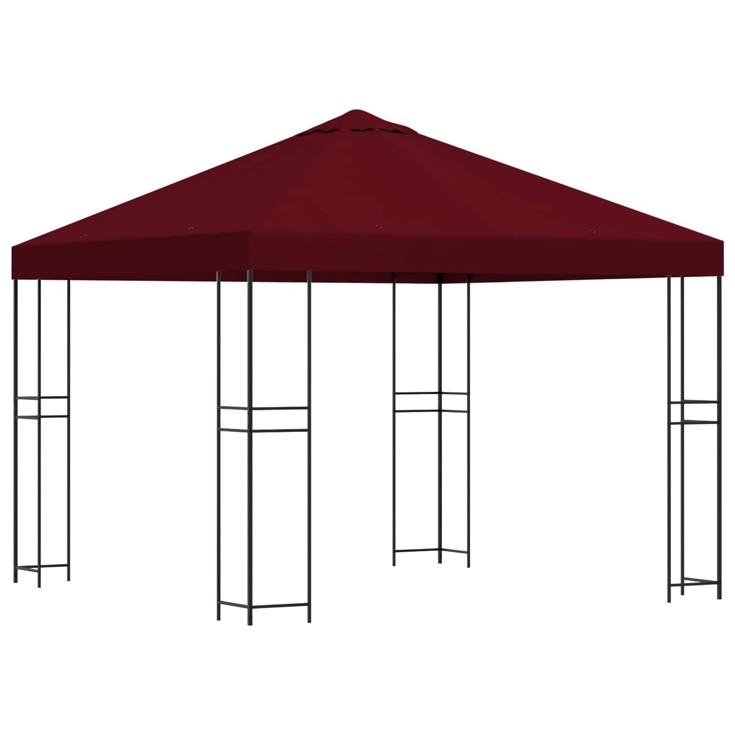 Gazebo 3 x 3 m Burgundy Polyester and Steel 190 gsm