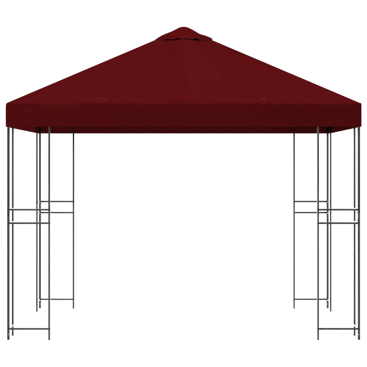 Gazebo 3 x 3 m Burgundy Polyester and Steel 190 gsm