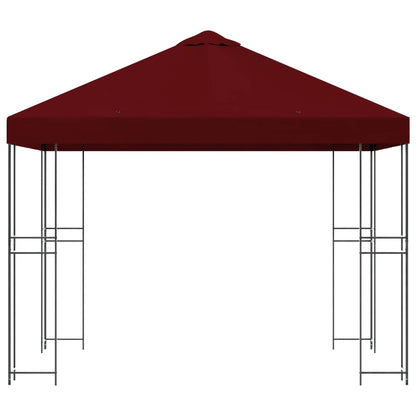 Gazebo 3 x 3 m Burgundy Polyester and Steel 190 gsm