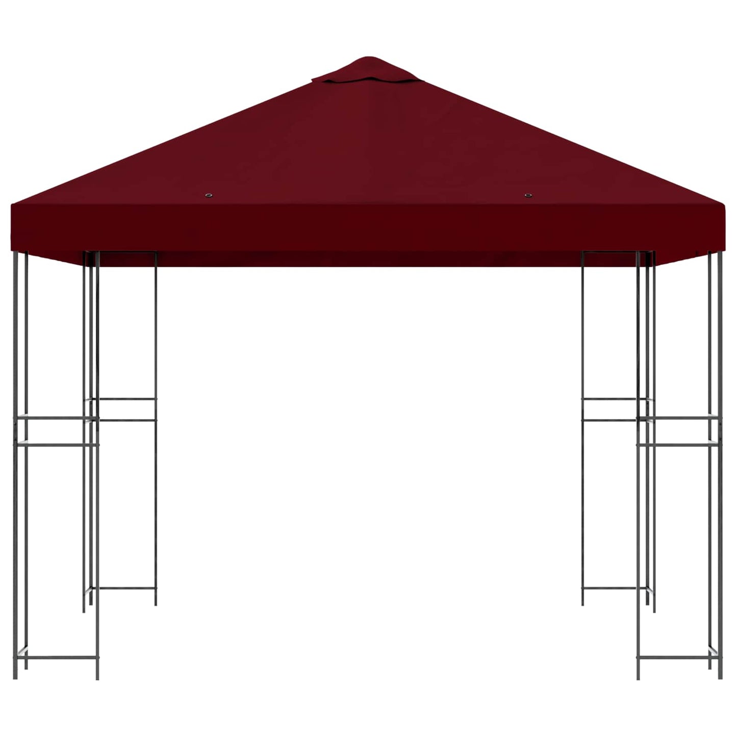 Gazebo 3 x 3 m Burgundy Polyester and Steel 190 gsm