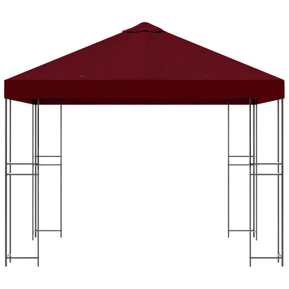Gazebo 3 x 3 m Burgundy Polyester and Steel 190 gsm