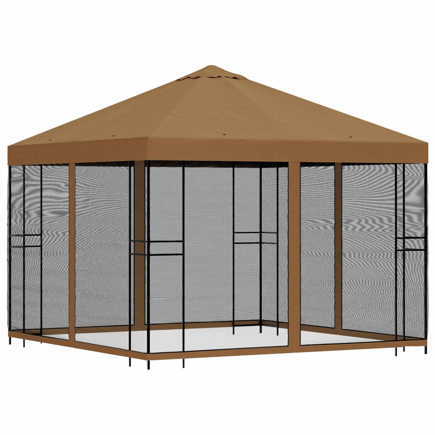Garden Gazebo with Sidewalls 3 x 3 m Beige Polyester and Steel