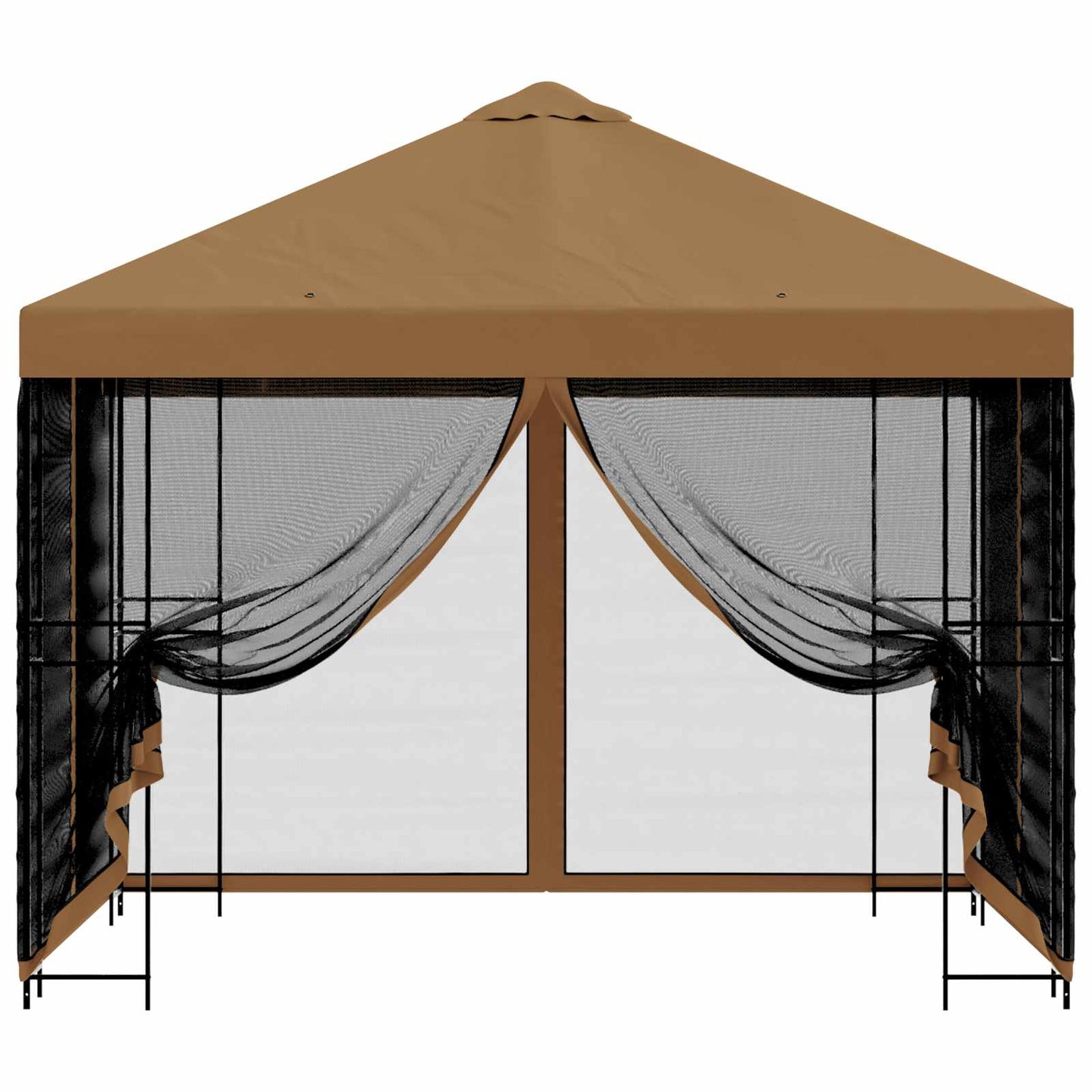 Garden Gazebo with Sidewalls 3 x 3 m Beige Polyester and Steel