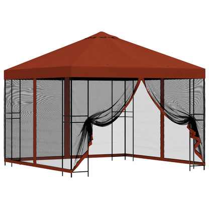 Garden Gazebo with Sidewalls 3 x 3 m Terracotta