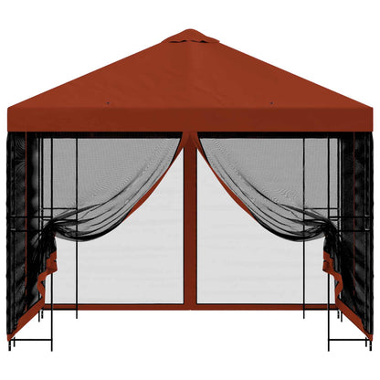 Garden Gazebo with Sidewalls 3 x 3 m Terracotta