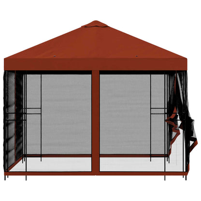 Garden Gazebo with Sidewalls 3 x 3 m Terracotta