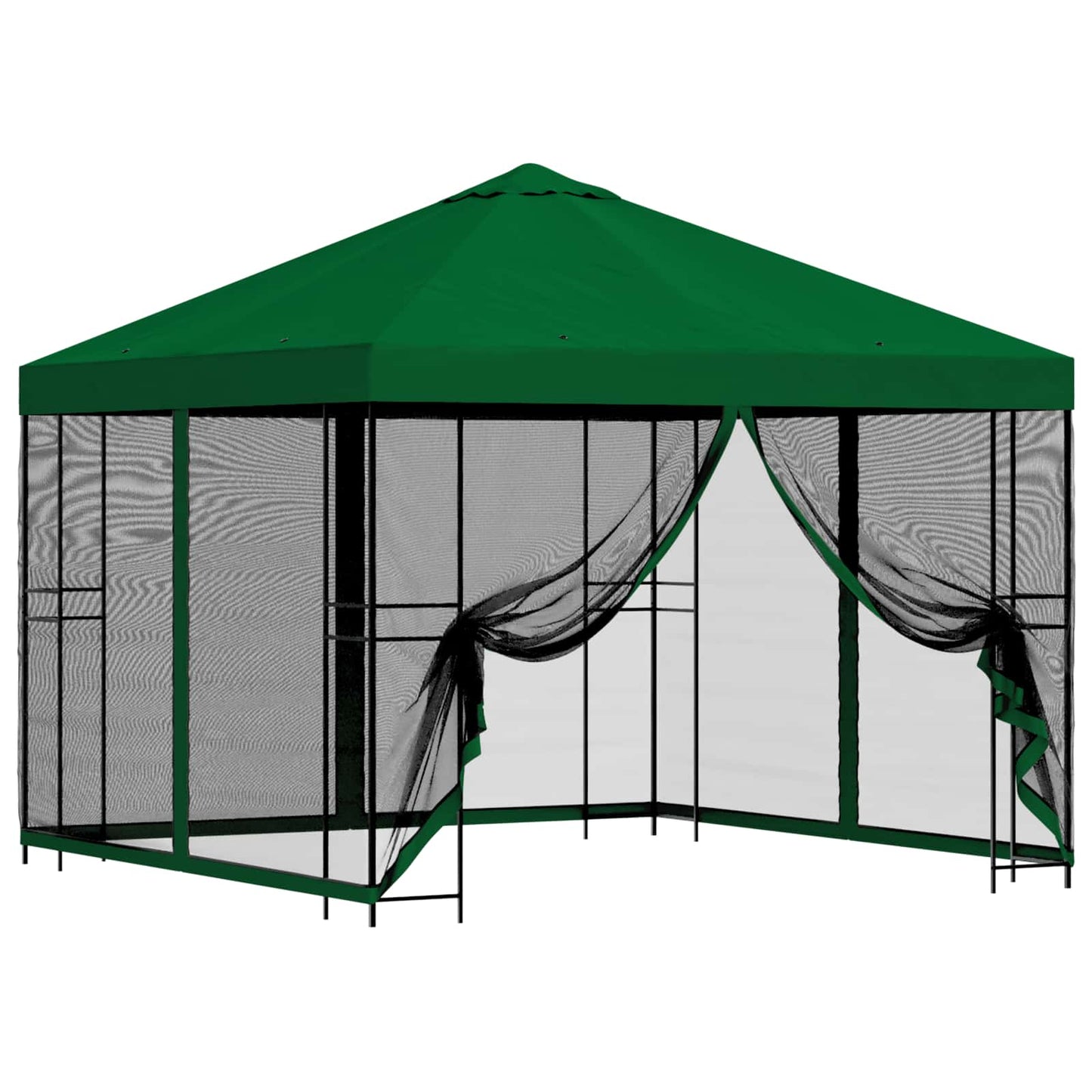 Garden Gazebo with Sidewalls 3 x 3 m Green Polyester and Steel