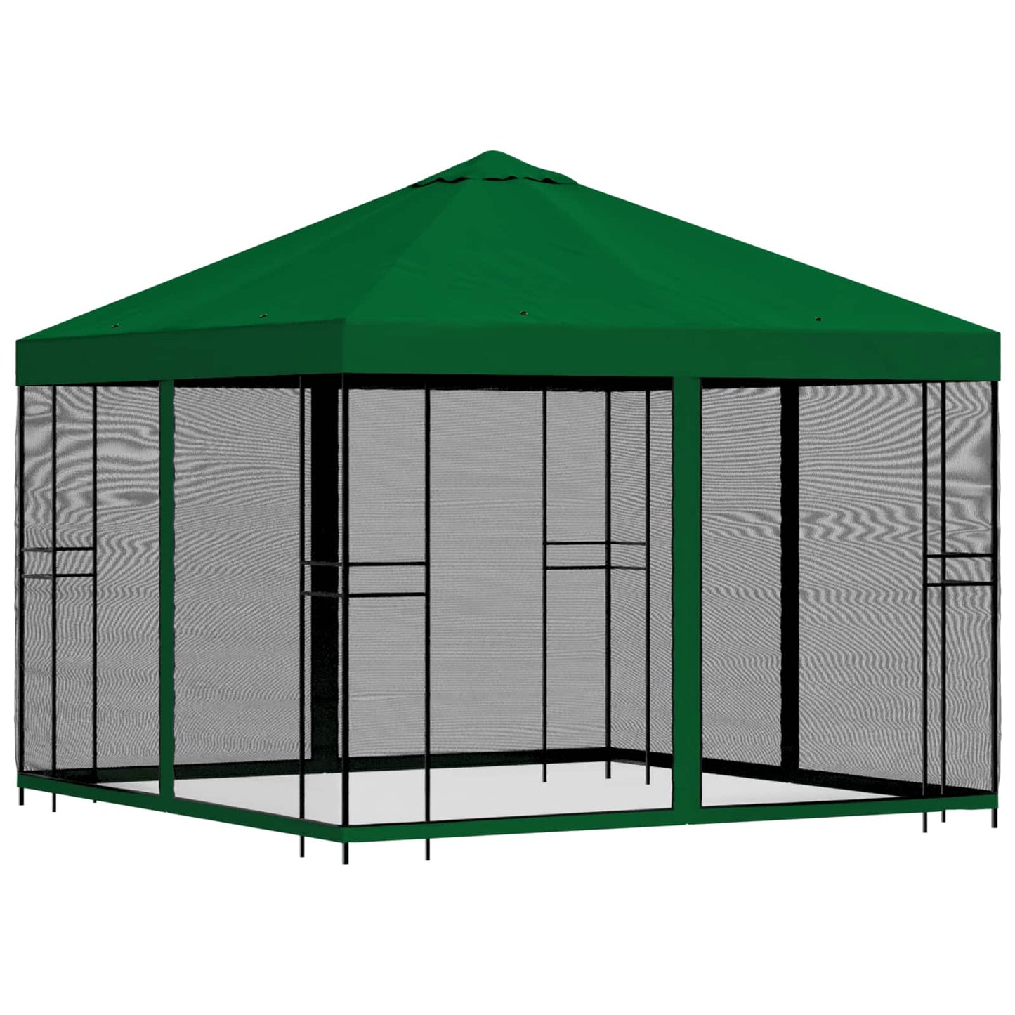 Garden Gazebo with Sidewalls 3 x 3 m Green Polyester and Steel