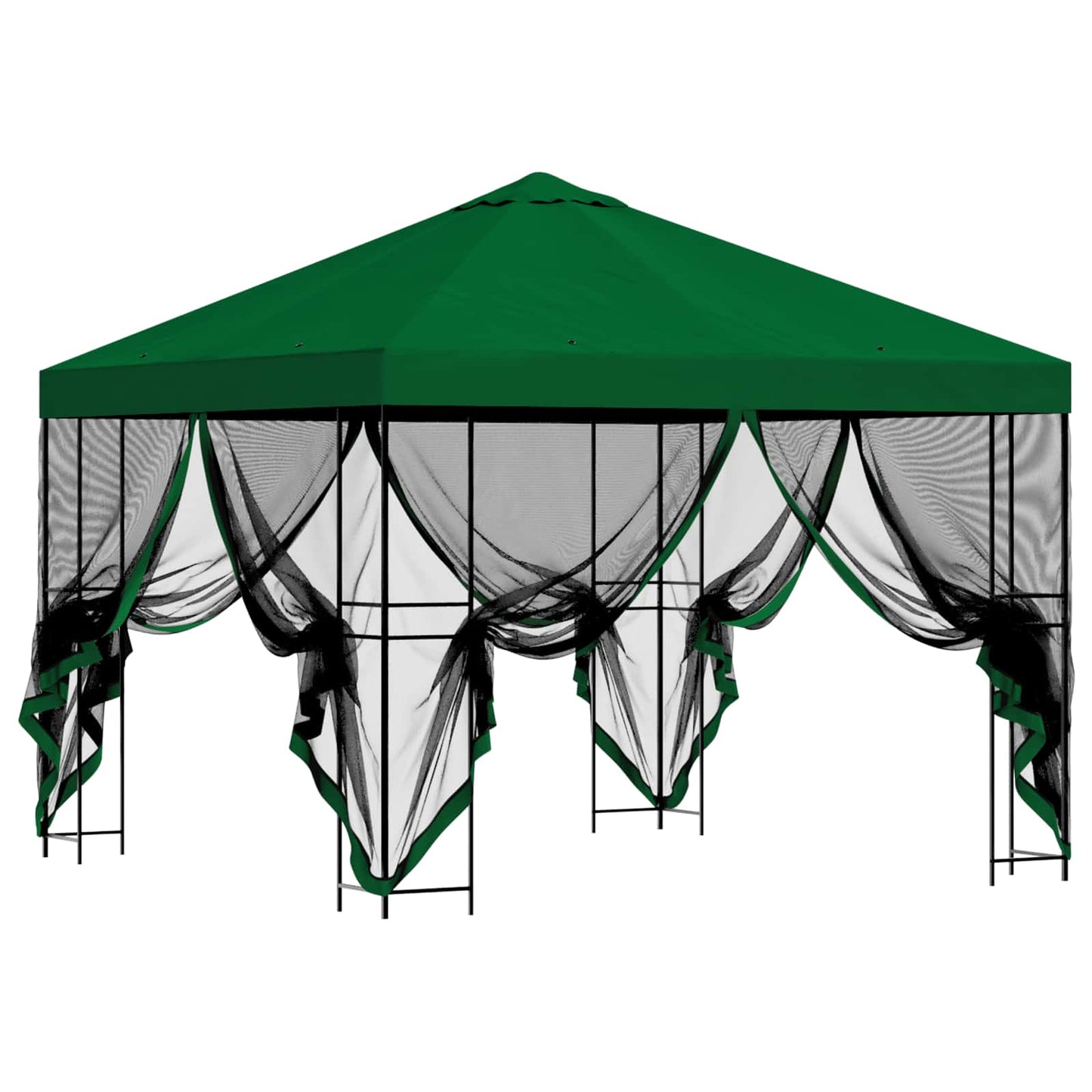 Garden Gazebo with Sidewalls 3 x 3 m Green Polyester and Steel