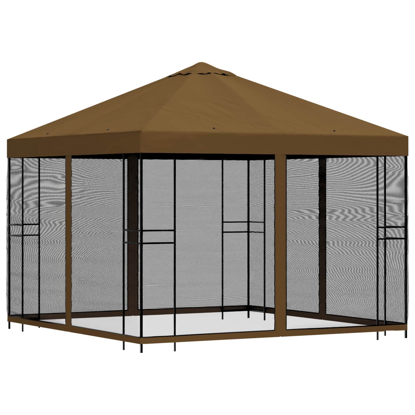 Garden Gazebo with Sidewalls 3 x 3 m Taupe Polyester and Steel