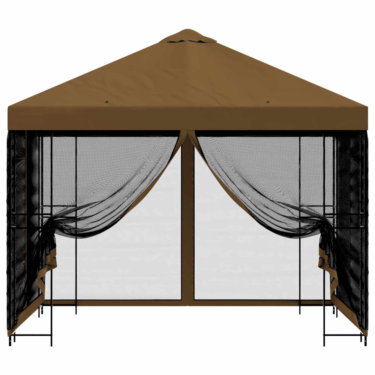 Garden Gazebo with Sidewalls 3 x 3 m Taupe Polyester and Steel