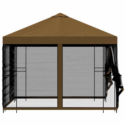Garden Gazebo with Sidewalls 3 x 3 m Taupe Polyester and Steel