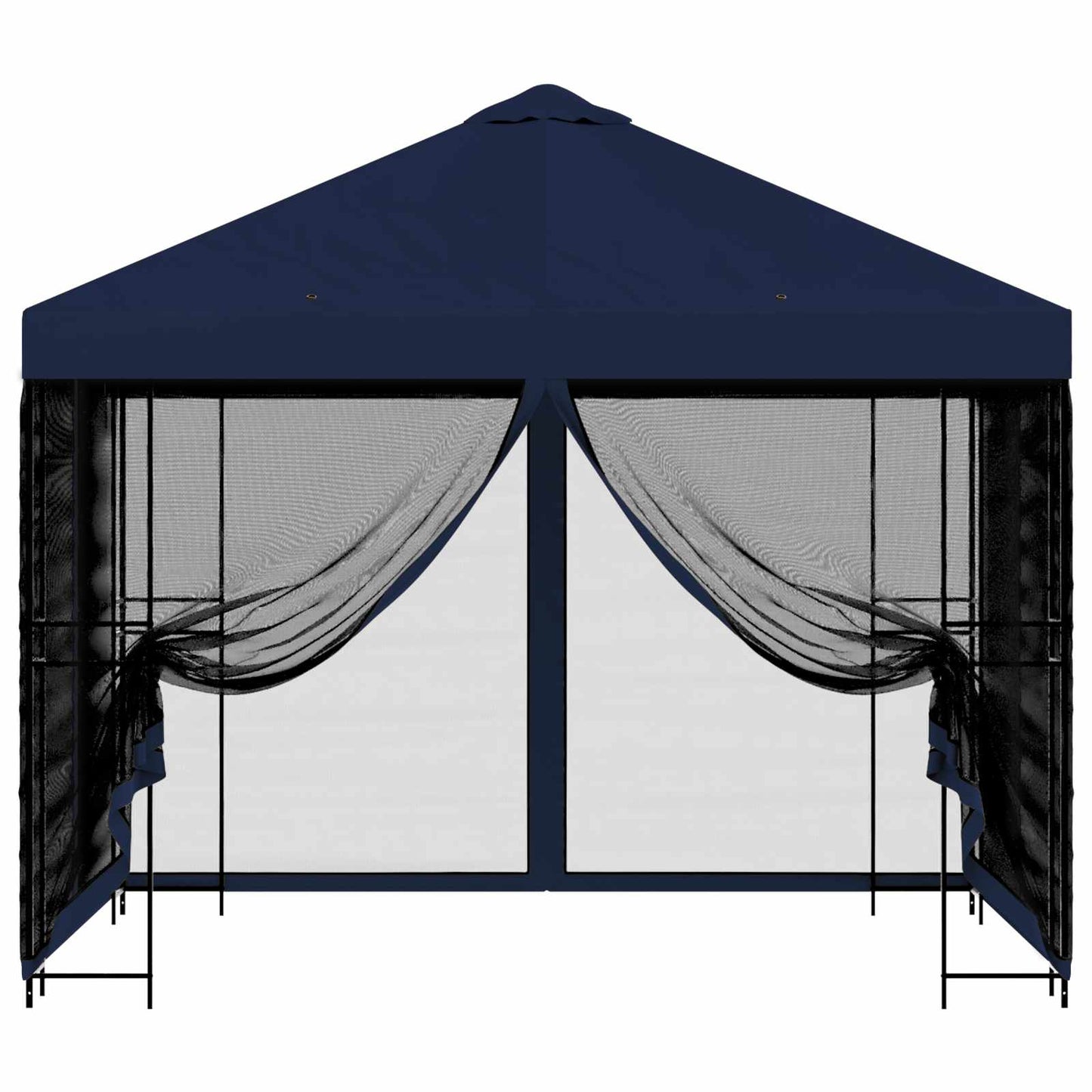 Garden Gazebo with Sidewalls 3 x 3 m Blue Polyester and Steel
