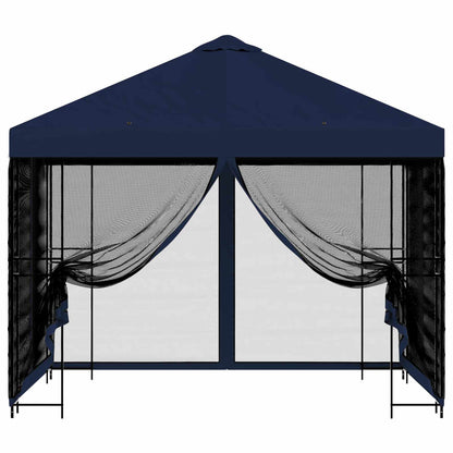 Garden Gazebo with Sidewalls 3 x 3 m Blue Polyester and Steel