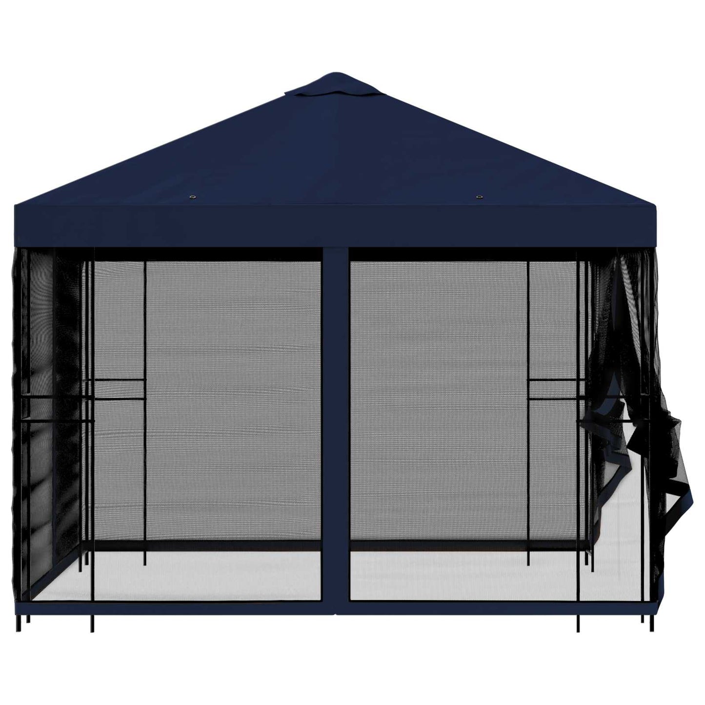Garden Gazebo with Sidewalls 3 x 3 m Blue Polyester and Steel