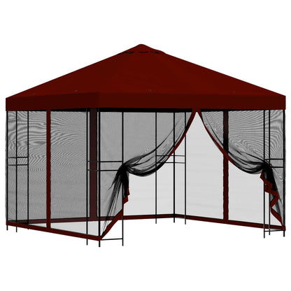 Garden Gazebo with Sidewalls 3 x 3 m Burgundy