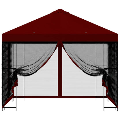 Garden Gazebo with Sidewalls 3 x 3 m Burgundy