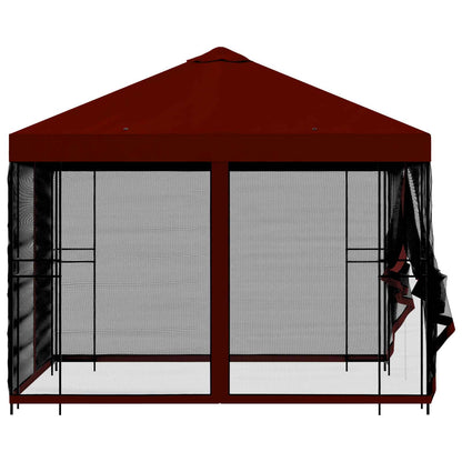 Garden Gazebo with Sidewalls 3 x 3 m Burgundy