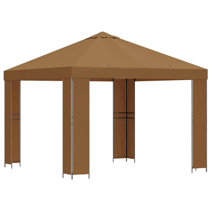 Gazebo 3 x 3 m Beige Polyester and Steel 190 gsm