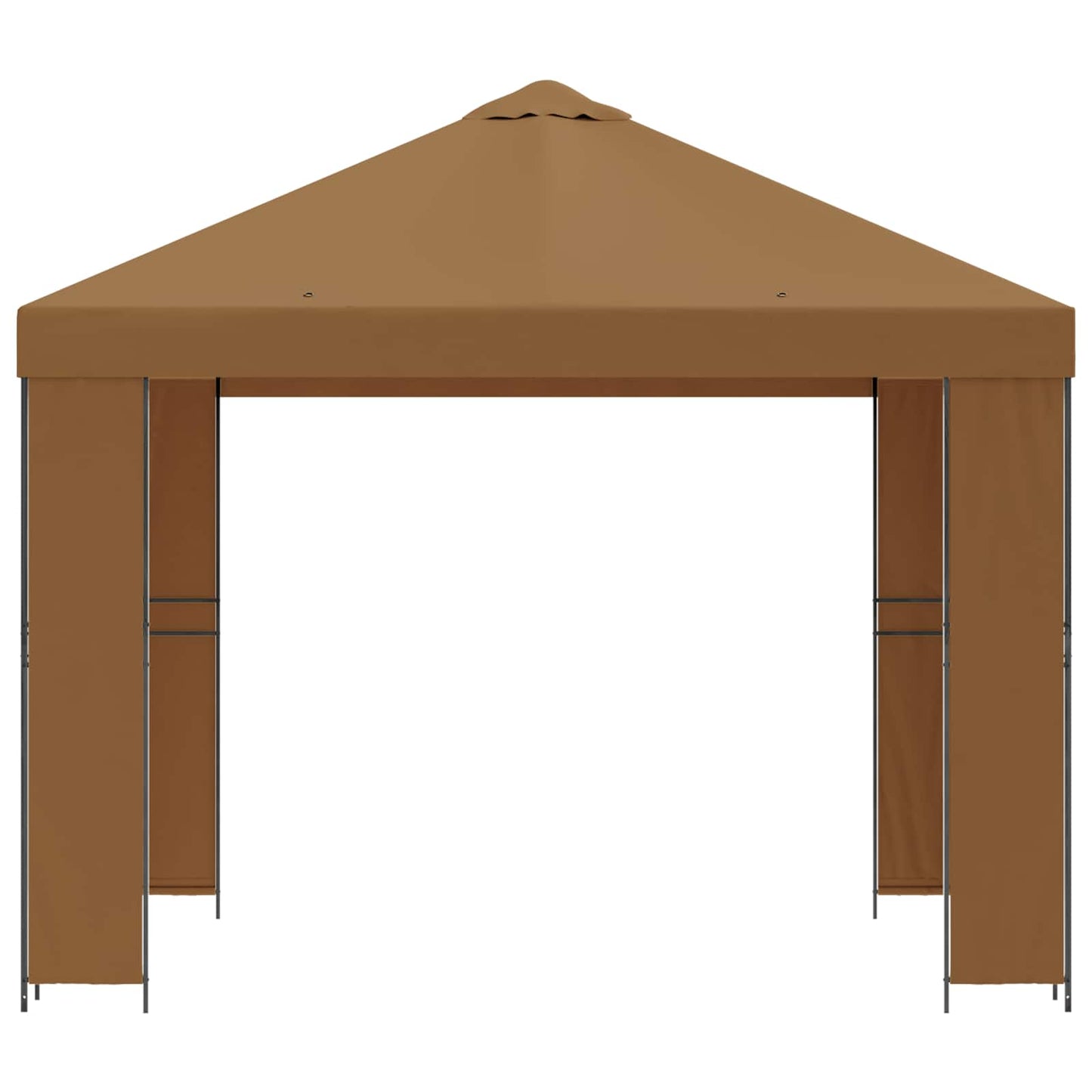 Gazebo 3 x 3 m Beige Polyester and Steel 190 gsm