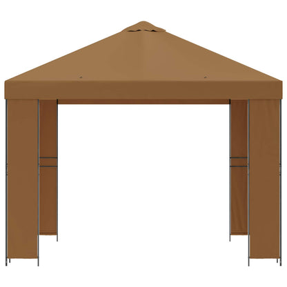 Gazebo 3 x 3 m Beige Polyester and Steel 190 gsm